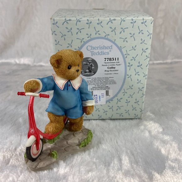 Vintage Cherished Teddies Colby - Sometimes Life Needs A Little Push #778311 - Picture 3 of 7